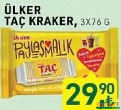 ÜLKER TAÇ KRAKER 3X76 G ÜLKER TAÇ KRAKER 3X76 G